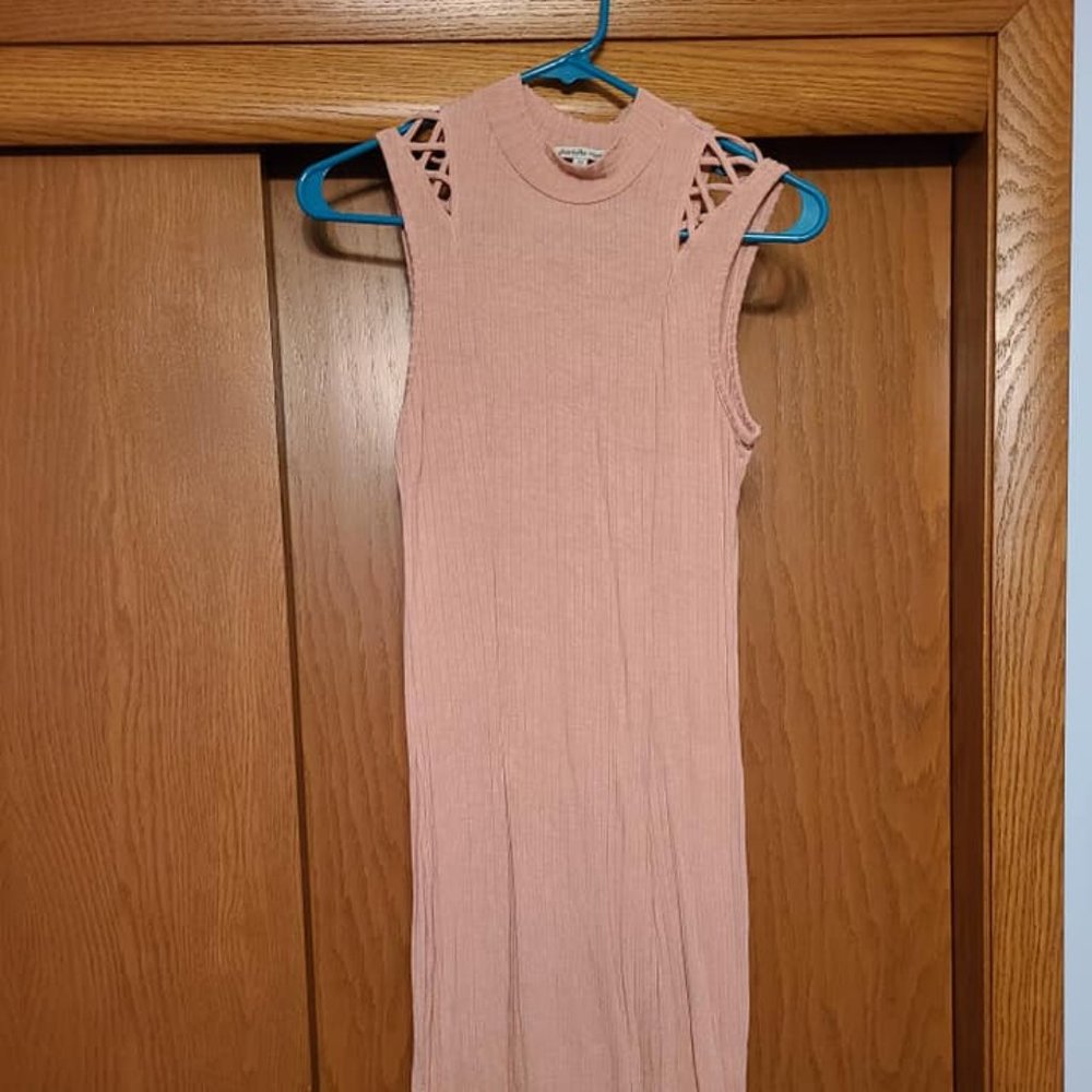 Pale Pink Mid Length Dress